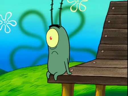 Планктон из мультфильма Губка Боб