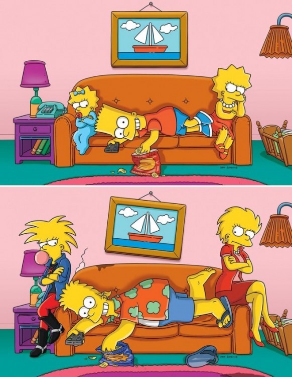 взросление Симпсонов