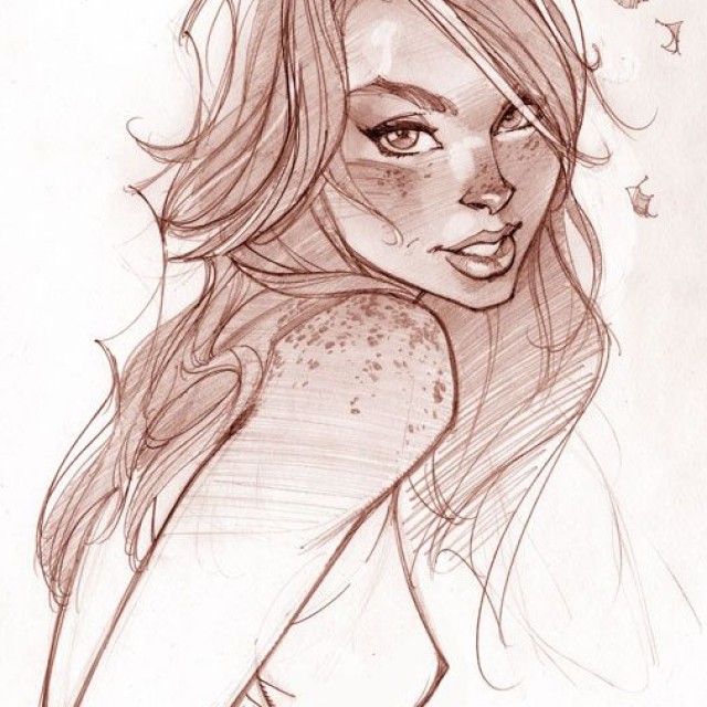 Draw drew drawn. J.Scott Campbell скетчи. Скетч рисунки Скотт Кэмпбелл. Скотт Кэмпбелл скетч девушка. Портрет Мэри Джей.