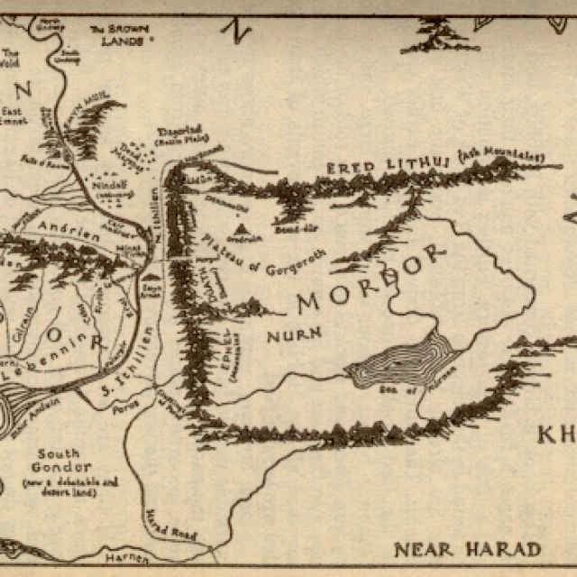 Подробная карта мордора